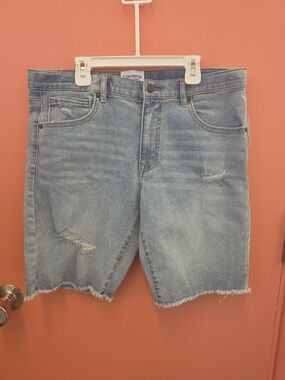 NWT Colorful Planet Boys Size 20 Denim Jean Shorts Distressed Design Frayed Hem
